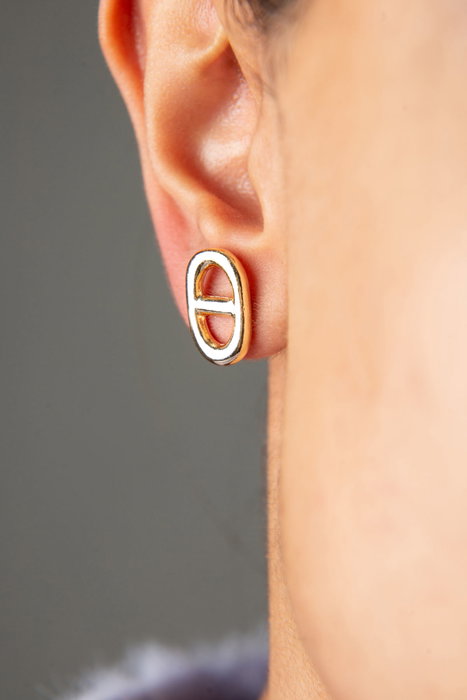 Heliophilia Silver Pendientes de Metal Multicolor Stud